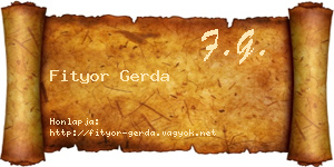 Fityor Gerda névjegykártya